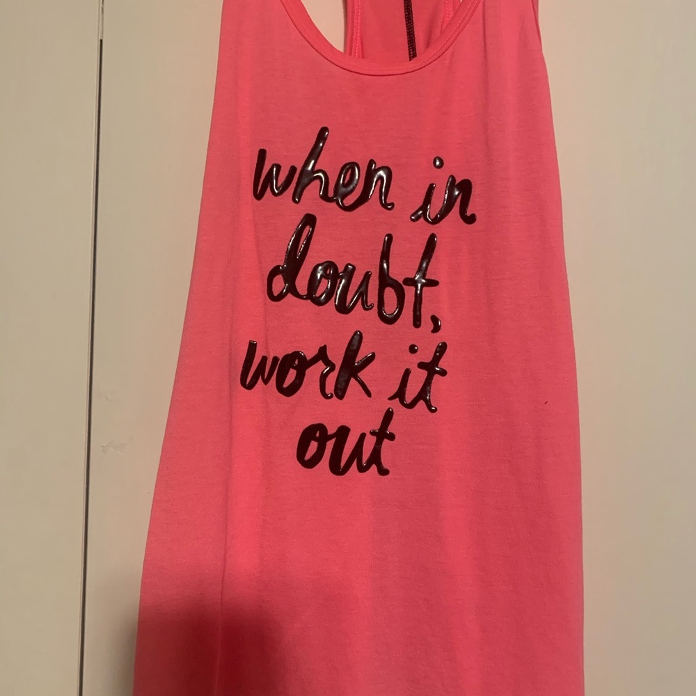 Hot pink Razorback tank top with black trim snd cute saying!💕💕💕